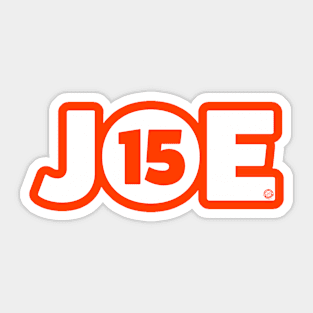 Cleveland Browns QB Joe 15 White Sticker